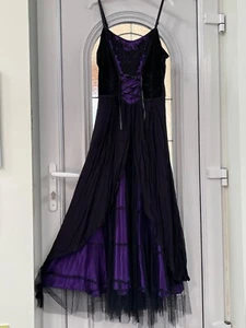 BRANDNEU DARK STAR LILA HIPPIE BOHO FESTIVAL MAXIKLEID GRÖSSE L (14-16) - Bild 1 von 11