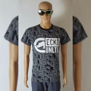 NWT ECKO UNLTD MEN'S SHORT SLEEVE CREW NECK T-SHIRT SIZE S BUILT UP AOP GRAPHIC - Picture 1 of 12