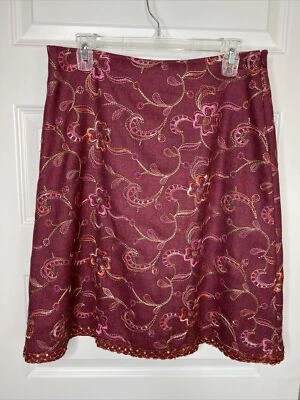 Vtg Cynthia Cynthia Steffe Skirt Size 10 Women's Pink Wool Blend Pink USA - Image 1 of 4