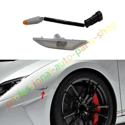 Luz de señal de giro transparente lateral izquierdo para Lamborghini Gallardo 2004-2014 Foto 1 de 4