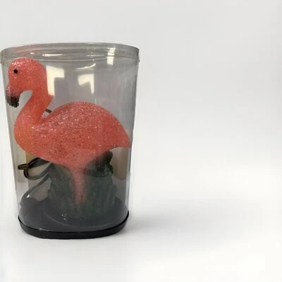 New Flamingo Shaped Pink Green 10”Desk Table Glow Lamp Night Light Kitsch - Image 1 of 4