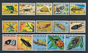 1976 - 78 Mali, Fauna - Insetti - Yvert n. 252-56 + 282-86 + 311-15 - 15 valori - Picture 1 of 1