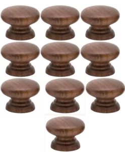 Perillas de madera de nogal en forma de hongo de diapositiva de 1,3" para puertas plegables puerta de armario 10 piezas - Imagen 1 de 6