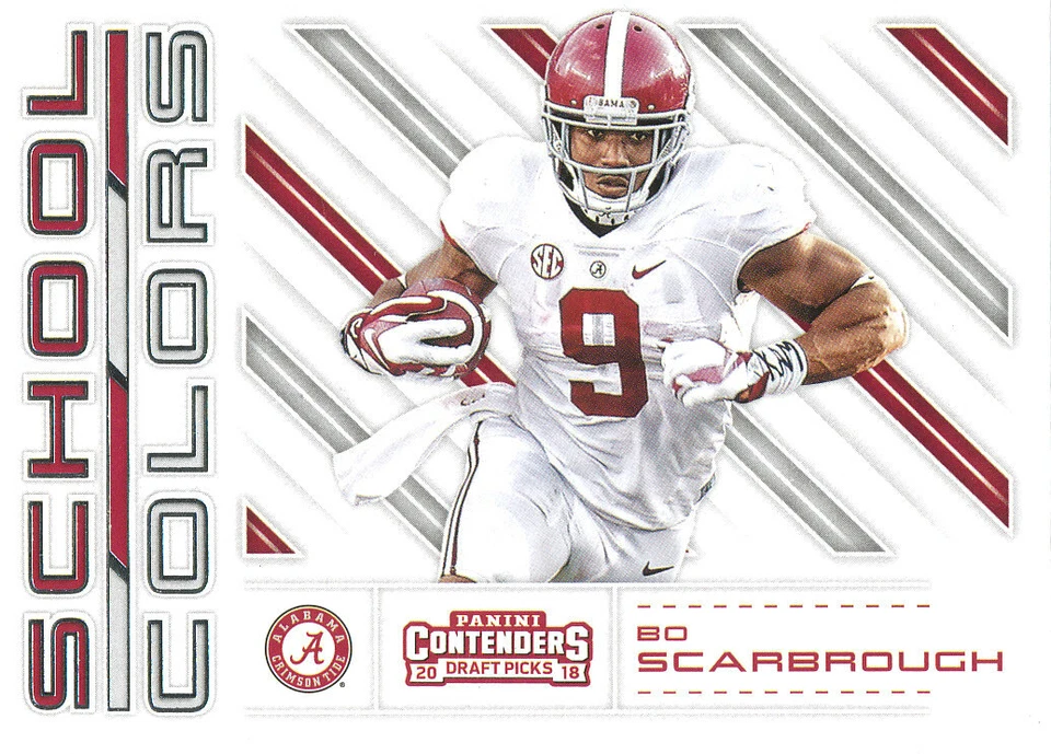 SCHOOL-COLORS Bo Scarbrough RC SEAHAWKS LIONS COWBOYS Alabama CRIMSON-TIDE - Image 1 of 1