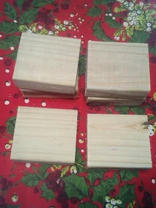 Wood Blocks Treated 2" X 4" X 4" Wood Treated Block 6 Piece Lot Building Craft - Picture 1 of 2