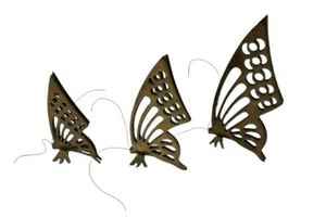 Vintage Butterflies Metal MCM Art Table Decor Lot Of 3 - Picture 1 of 5