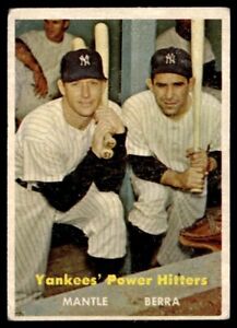 1957 Topps Yankees' Power Hitters Mantle & Berra New York Yankees #407