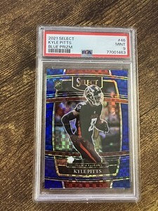 2021 Select Kyle Pitts Rookie Blue Checkerboard Prizm #’d /199 Falcons PSA 9