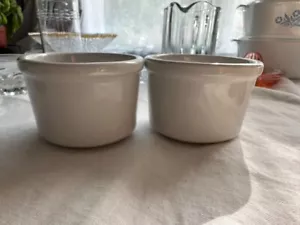chasseur ramekin set of 2,soufflé dishes,white ramekins,CERAMIC RUSTIC 2.75"TALL - Picture 1 of 7