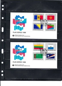 Bandiera FDC 1999 (4 francobolli per copertina) - (2 copertine) - UNPA Cachet (21) - Foto 1 di 1