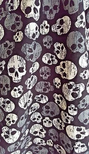 PANTALONES DE HOMBRE CON CORDÓN TALLA L 36/38 CALAVERAS NEGRO/BLANCO ALGODÓN ORGÁNICO CÓMODO SEXY - Imagen 1 de 6