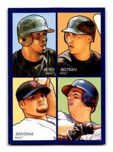 2009 Goudey 4-in-1 Blue Reyes Carlos Beltran Johan Santana David Wright #35-42 - Picture 1 of 2