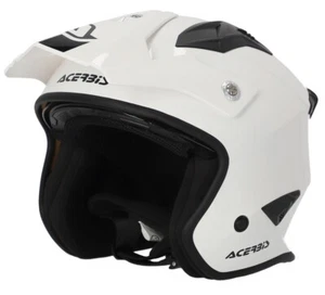 CASCO MOTO ACERBIS JET ARIA 2206 BIANCO VISIERA INTERNA FUME' TG XL - Foto 1 di 6