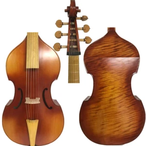 Estilo Barroco 6 Cuerdas 29" Viola da Gamba de Concierto Profesional, Espalda Completa - Imagen 1 de 12