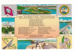 Meine Heimat Staatslied Tennessee Gedicht Postkarte Mehrfachansicht Nell Taylor Pearson - Bild 1 von 2