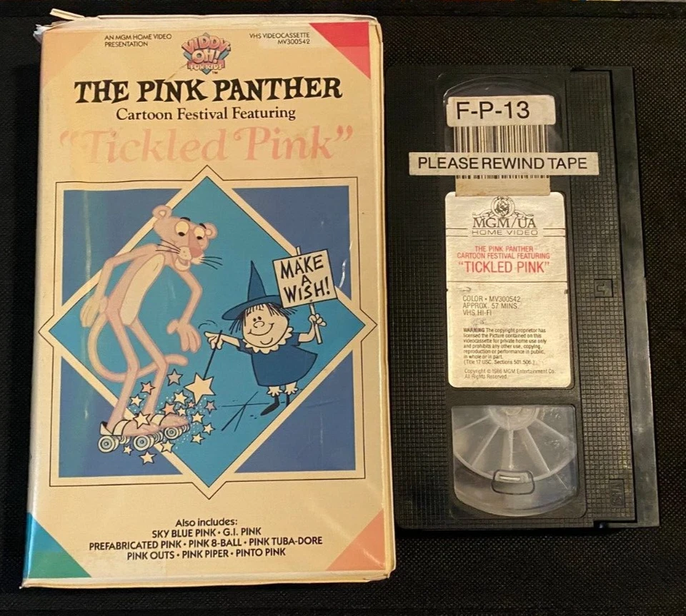 THE PINK PANTHER Cartoon Festival TICKLED PINK VHS 1986 clamshell - Image 1 of 4