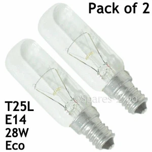 40W 2 x Oven Cooker Hood Extractor Vent LIGHT LAMP BULB E14 T25 240V SES - Picture 1 of 7