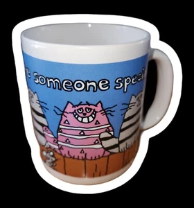 Vintage 1991 Coynes McAllister Coffee Cat Mug Kitten Cup 90s Retro Birthday  - Picture 1 of 8