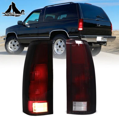 Luces traseras rojas oscuras para GMC C/K1500 Suburban Chevy Tahoe 1992-1999 izquierda+derecha Foto 1 de 4