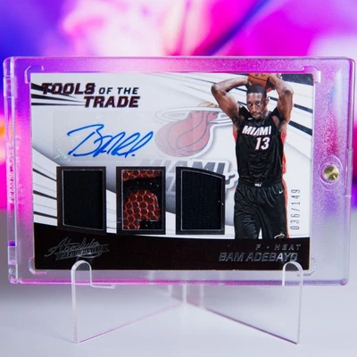Bam Adebayo 2017-18 RC Panini Absolute Tools Of Trade Rookie Patch Auto  /149 - Image 1 of 2