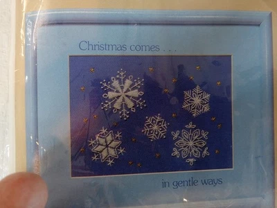 Creative Circle # 2332 Gentle Snowflakes 5" x 7" Kit W/ FRAME Sealed NIP - Image 1 of 4
