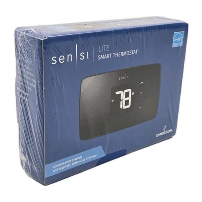 EMERSON SENSI LITE ST25U WI-FI SMART PROGRAMMABLE THERMOSTAT BLACK 786710569159 - Image 1 of 4