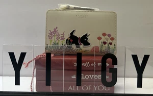 🐼💦 Cartera para tarjetas de crédito de cuero Radley London 🐼💦 Huele LIKE Spring 🐼 D39 - Imagen 1 de 11