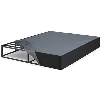 10" Mattress Box Spring with Metal Foundation, Twin, Black - Image 1 of 3