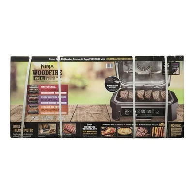Уличный гриль/коптильня Ninja Woodfire Pro 4-в-1 XL, встроенный термометр, OG853A - Изображение 1 из 2