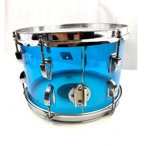 Vintage Ludwig Vistalite Tom Drum 8"X12" Acryl klar blau 70er Jahre - Bild 1 von 16