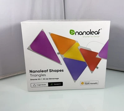 NEW Nanoleaf Shapes Triangle Smarter Kit 7pc Color Changing RGB Wall Panel Light