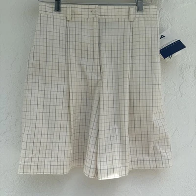 Pantalones Cortos De Colección Liz Claiborne LizSport Cintura Alta Plisados A Cuadros para Mujer Nuevos con Etiquetas Talla 8 Foto 1 de 4
