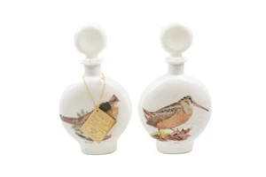 SET 2 DECANTER VETRO LATTE JIM BEAM " FIELD BIRDS " BEAM BECCACCIA UCCELLINO E GALLO CEDRONE - Foto 1 di 13
