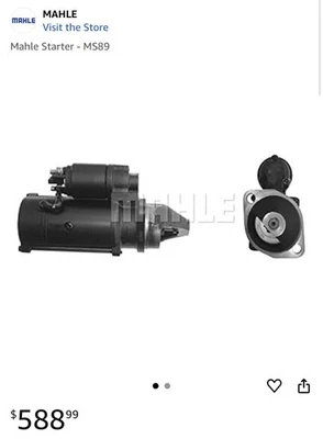 Motor De Arranque Mahle MS89 AZF4596 12V 3.4KW 10T Nuevo Foto 1 de 4