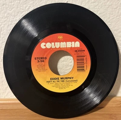 Eddie Murphy Party All The Time 45 RPM 7" Record 38-05609 Vinyl Columbia 1985 - Image 1 of 4