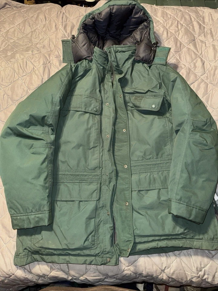 Parka LL Bean Maine Wardens para Hombres 2XL GoreTex Aislada Plumón de Ganso Verde De Colección Foto 1 de 4