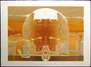 David Kroos "Mirage" Firmado Serigrafía en Relieve Obra Abstracta Impresión Hacer Oferta - Imagen 1 de 1