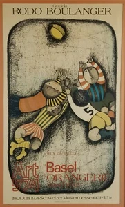 Lithograph Graciela Rodo Boulanger Football Poster Switzerland 1974 - Picture 1 of 12