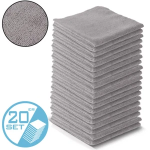 STAHLWERK Mikrofaser-Handtuch 20er Set 40 x 40 cm 300 gsm dunkelgrau - Bild 1 von 8