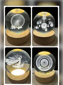 Galaxy Solar Crystal Ball, Astronomy Night Lamp Kids USB Powered - Picture 1 of 10