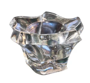 Mikasa Pacific Wave Clear Crystal Candle Votive Tea Light Holder - Picture 1 of 4