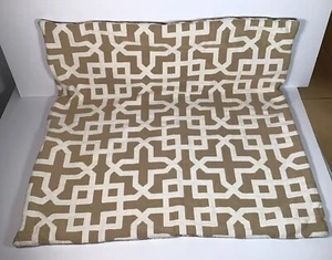 Pottery Barn Holt Trellis Jacquard Pillow Covers Set of 2 24 x 24" Beige - Picture 1 of 6