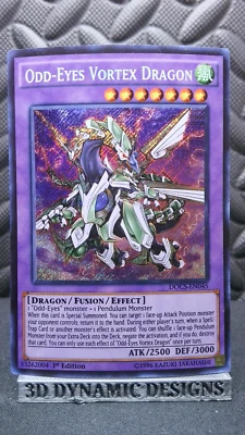 | Yugioh Odd-Eyes Vortex Dragon  DOCS-EN045 1st Edition Secret Rare NM- 🔥 | - Image 1 of 2