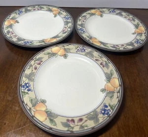 Mikasa Intaglio Piatti Giardino Raccolta 8 3/8" Dessert/Insalata - Set di 3 Vintage - Foto 1 di 4