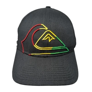 Sombrero ajustado Quiksilver negro talla única ajuste elástico bordado New Era - Imagen 1 de 8