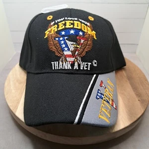 If You Love Your Freedom Thank A Vet Veteran Militär Kappe Baseball verstellbar - Bild 1 von 5