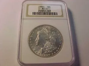 1900   $1 MORGAN SILVER DOLLAR NGC MS 63  LUSTROUS BEAUTIFUL ORIGINAL COIN - Picture 1 of 5