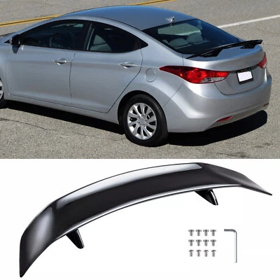For 2012-2024 Hyundai Elantra 47" Rear Trunk Spoiler Racing GT Wing Gloss Black Foto 1 de 4