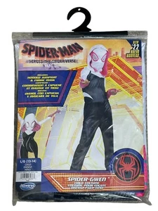 Spider Gwen Halloween Costume Girls Large Marvel Jumpsuit Hooded Mask Spider-Man - Picture 1 of 4