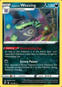 x1 Galarian Weezing - 113/192 - Holo Rare Pokemon SS02 Rebel Clash M/NM - Picture 1 of 1